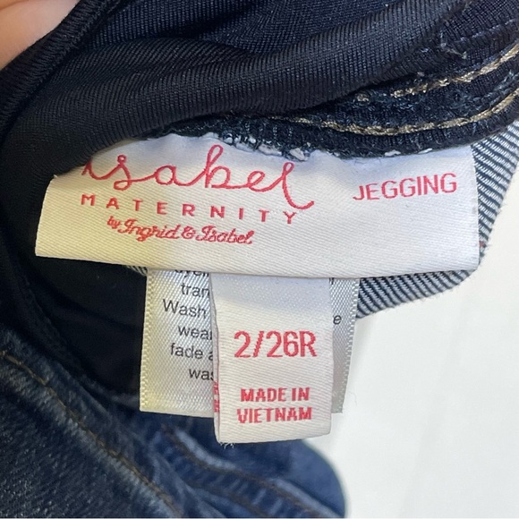 Isabel Maternity, Over the Belly Jeggings, Blue. Size 2/26R. Excellent condition - Picture 4 of 5
